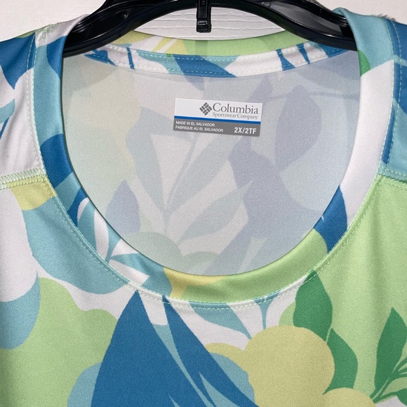 NWT COLUMBIA WOMENS SUMMERDRY SHORT SLEEVE PRINTED TEE. OMNI WICK QUICK DRY. - Picture 10 of 10